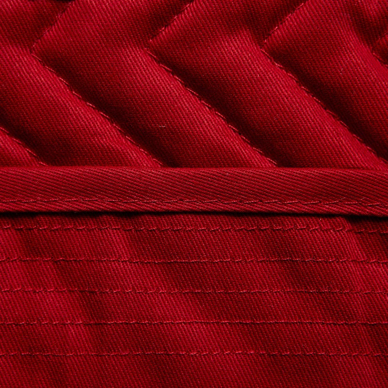 DII Heat Resistant Quilted Cotton Pot Holder Set, Designed with Space to Personalize Allowing a Customized Design, 7x9, Red, 3 Count - Image 2